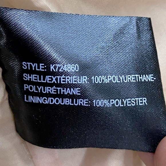 Buffalo Ivory Blush Beige Faux Leather Moto Style Jacket M - Picture 7 of 14